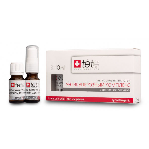 TETe Cosmeceutical - Hyaluronic acid + Anti-Сouperose Сomplex /// Гиалуроновая кислота + Антикуперозный комплекс 3*10 ml